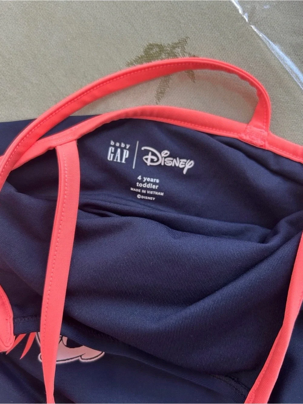 Disney Baby Gap Minnie Mouse Swimsuit NWT Size 4 + Carter’s Flip Flops Size 7-8